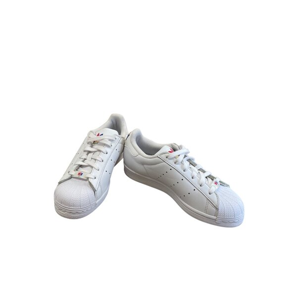 Adidas Superstar Pure J womans white leather sneakers size 5 SKU 8481 - Picture 5 of 16